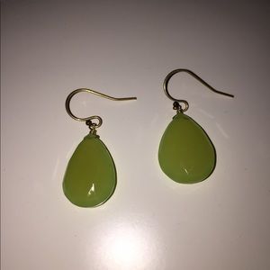 Green gem earrings